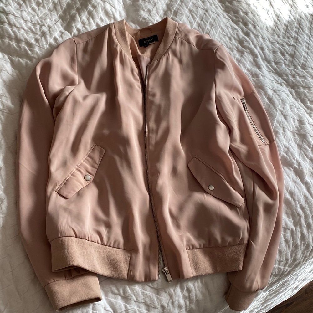 Pink bomber jacket